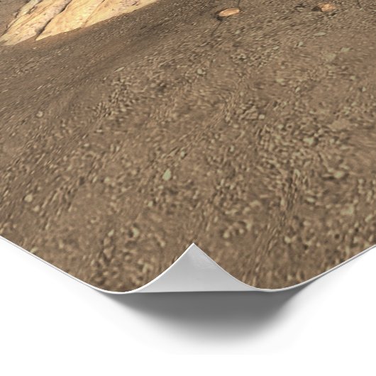 Mars 2020 Rover op het oppervlak van Mars. Poster (Hoek)