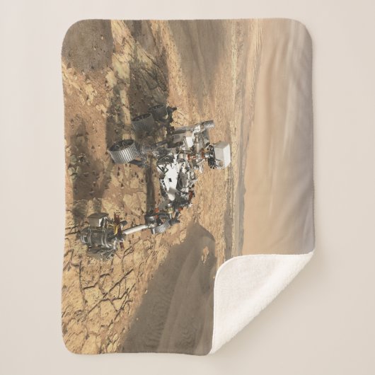 Mars 2020 Rover op het oppervlak van Mars. Sherpa Deken (Voorkant)