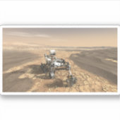 Mars 2020 Rover op het oppervlak van Mars. Sticker (Voorkant)