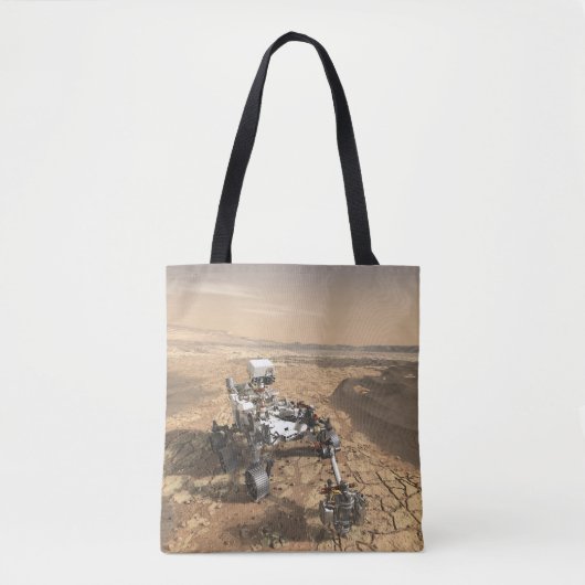 Mars 2020 Rover op het oppervlak van Mars. Tote Bag (Voorkant)