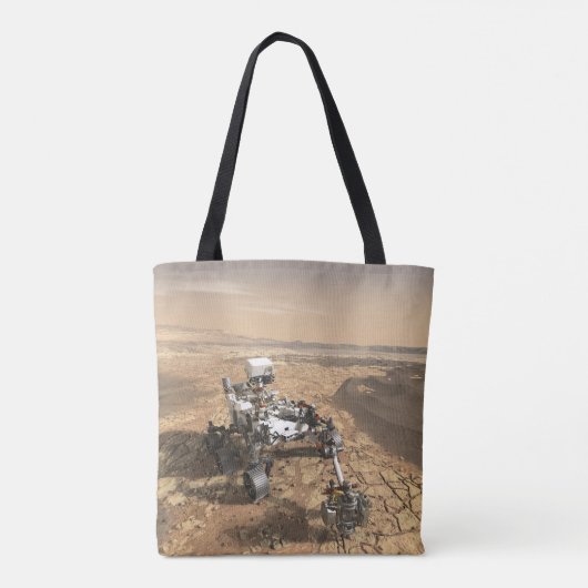 Mars 2020 Rover op het oppervlak van Mars. Tote Bag (Achterkant)