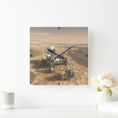 Mars 2020 Rover op het oppervlak van Mars. Vierkante Klok (Huis)
