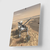 Mars 2020 Rover op het oppervlak van Mars. Vierkante Klok (Hoek)