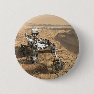Mars 2020 Rover Ronde Button 5,7 Cm