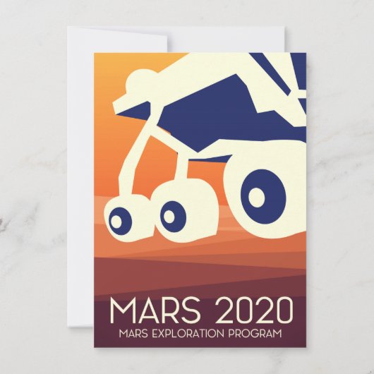 Mars 2020 Rover Ruimtekunst Kaart (Achterkant)