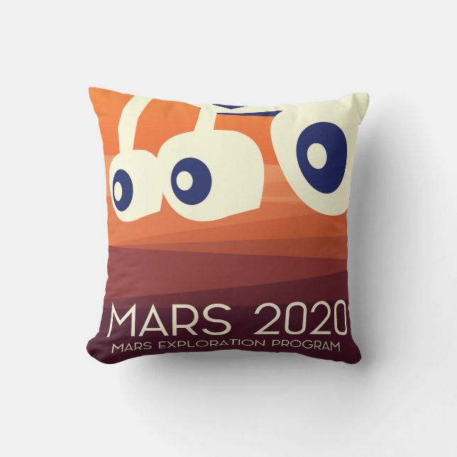 Mars 2020 Rover Space Art Kussen (Voorkant)