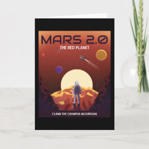 MARS 2.0 RED PLANET RETRO SPACE POSTER KAART