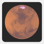 Mars 2 vierkante sticker (Voorkant)