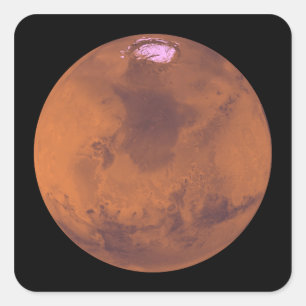 Mars 2 vierkante sticker
