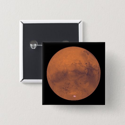 Mars 3 vierkante button 5,1 cm (Voorkant /achterkant)