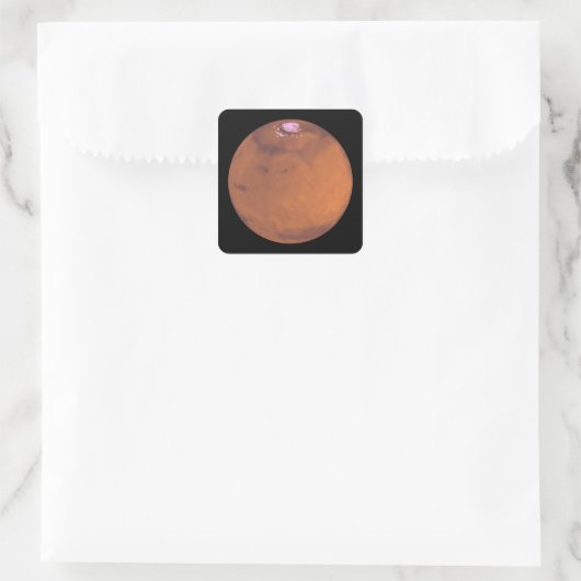 Mars 5 vierkante sticker (Tas)