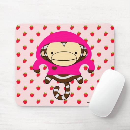Mars-aap aardbeien Mousepad - LULU Muismat (Met muis)