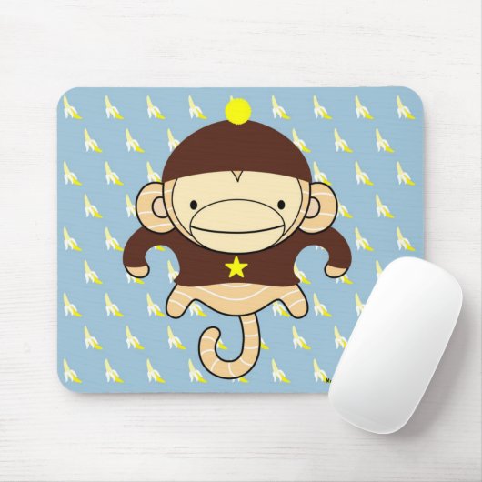 Mars-aap Bananas Mousepad - FRANKIE Muismat (Met muis)