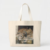 Mars, adopteer een rondtrekkende windhond van Deli Grote Tote Bag (Voorkant)
