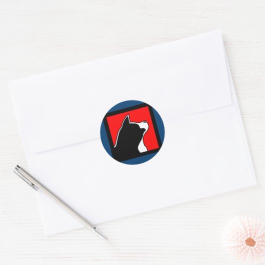 MARS Akita Blauwe Sticker (Envelop)