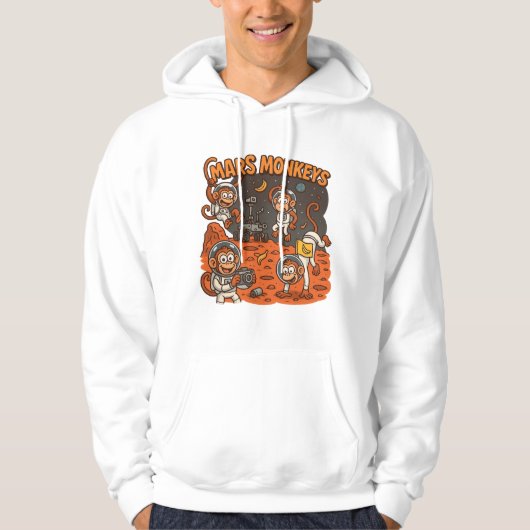 Mars Apen grappig dier Hoodie (Voorkant)