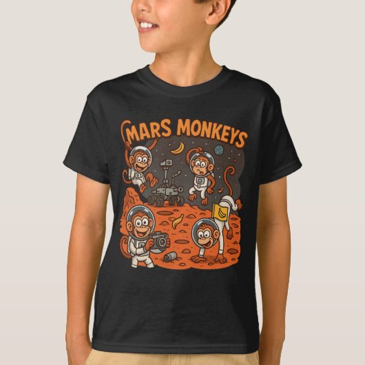 Mars Apen grappig dier T-shirt (Voorkant)