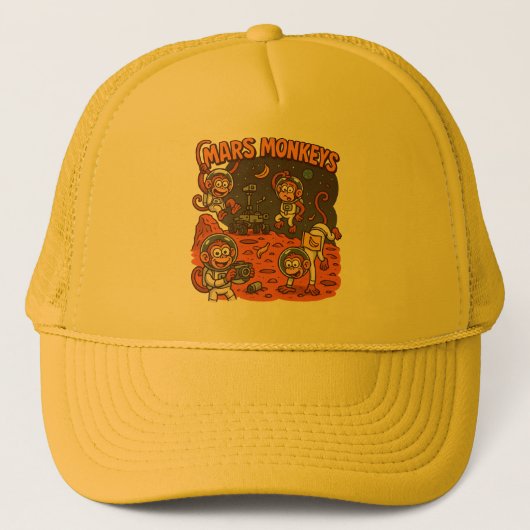 Mars Apen grappig dier Trucker Pet (Voorkant)