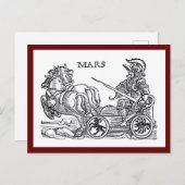 Mars Ares God of War Greco Roman Chariot Cartoon Briefkaart (Voorkant / Achterkant)