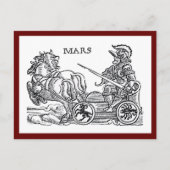 Mars Ares God of War Greco Roman Chariot Cartoon Briefkaart (Voorkant)