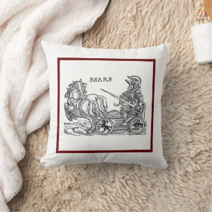 Mars Ares God of War Greco Roman Chariot Cartoon Kussen