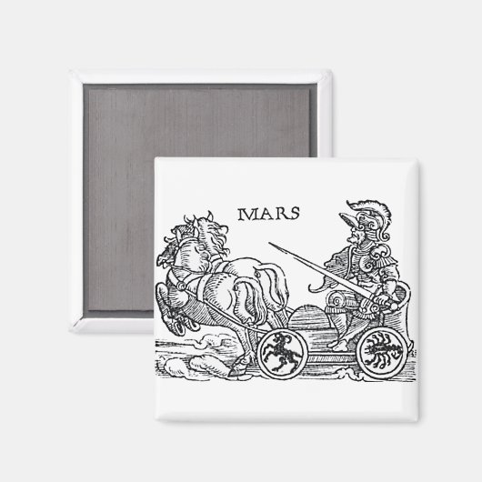 Mars Ares God of War Greco Roman Chariot Cartoon Magneet (Voorkant / Achterkant)