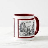 Mars Ares God of War Greco Roman Chariot Cartoon Mok (Voorkant rechts)