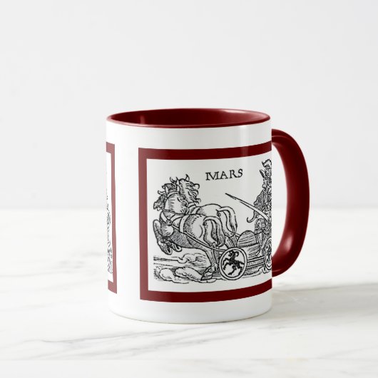 Mars Ares God of War Greco Roman Chariot Cartoon Mok (Voorkant rechts)