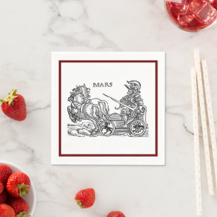Mars Ares God of War Greco Roman Chariot Cartoon Servet