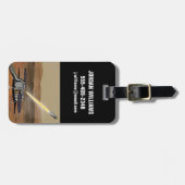 Mars Ascent Vehicle gelanceerd vanaf Mars. Bagagelabel (Voorkant horizontaal)