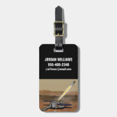 Mars Ascent Vehicle gelanceerd vanaf Mars. Bagagelabel (Voorkant verticaal)