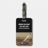 Mars Ascent Vehicle gelanceerd vanaf Mars. Bagagelabel (Achterkant verticaal)