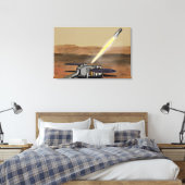 Mars Ascent Vehicle gelanceerd vanaf Mars. Canvas Afdruk (Insitu (Slaapkamer))