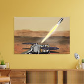 Mars Ascent Vehicle gelanceerd vanaf Mars. Canvas Afdruk (Insitu (Woonkamer))