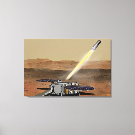 Mars Ascent Vehicle gelanceerd vanaf Mars. Canvas Afdruk (Voorkant)