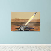 Mars Ascent Vehicle gelanceerd vanaf Mars. Canvas Afdruk (Insitu (Houten vloer))