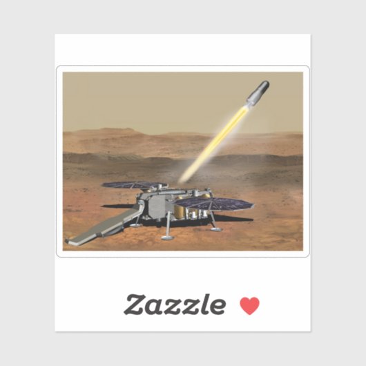 Mars Ascent Vehicle gelanceerd vanaf Mars. Sticker (Vel)