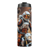Mars Astronaut Biker Thermal Tumbler Thermosbeker (Voorkant)