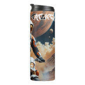 Mars Astronaut Biker Thermal Tumbler Thermosbeker (Geroteerd rechts)