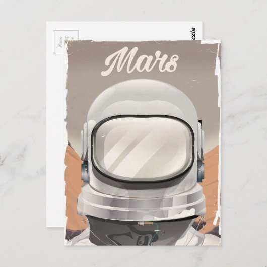  Mars Astronaut Briefkaart (Voorkant / Achterkant)