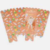 Mars astronaut jongen thema verjaardagsfeestje bedankdoosjes (Ongevouwen)