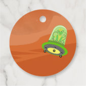 Mars astronaut jongen thema verjaardagsfeestje bedankjes labels (Achterkant)