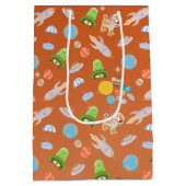 Mars astronaut jongen thema verjaardagsfeestje medium cadeauzakje (Achterkant)