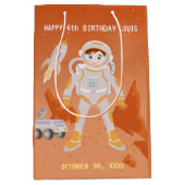 Mars astronaut jongen thema verjaardagsfeestje medium cadeauzakje (Voorkant)