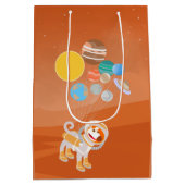 Mars astronaut jongen thema verjaardagsfeestje medium cadeauzakje (Achterkant)
