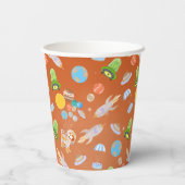 Mars astronaut jongen thema verjaardagsfeestje papieren bekers (Achterkant)