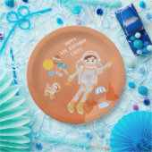 Mars astronaut jongen thema verjaardagsfeestje papieren bordje (Feest)