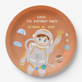 Mars astronaut jongen thema verjaardagsfeestje papieren bordje