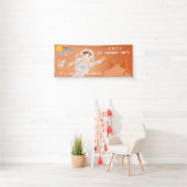 Mars astronaut jongen thema verjaardagsfeestje spandoek (Insitu)