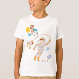 Mars astronaut jongen thema verjaardagsfeestje t-shirt